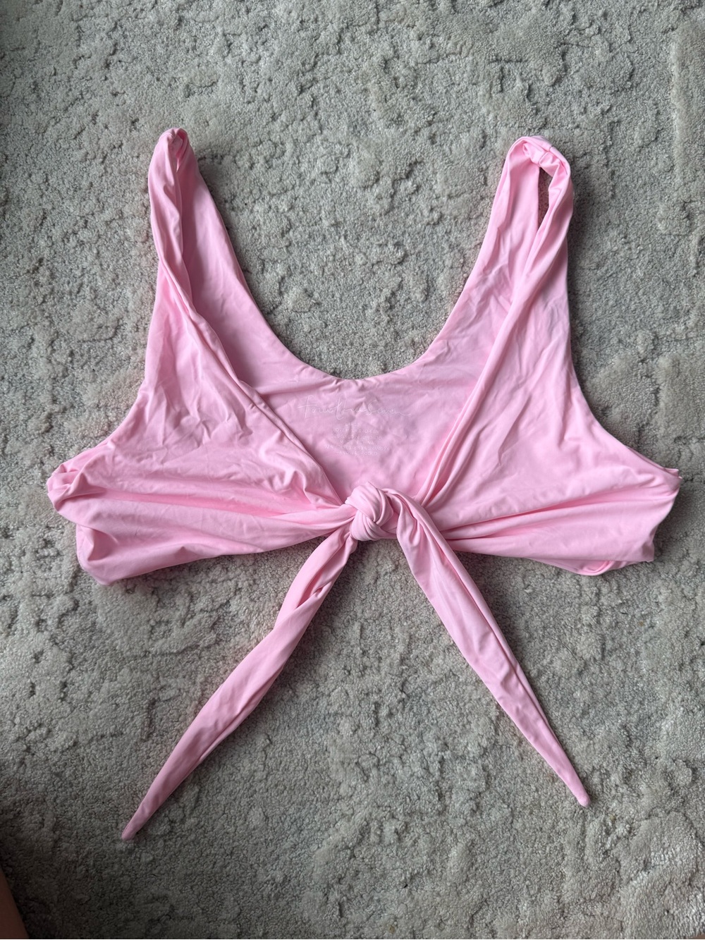 Pink Tie-Front Bikini Top - Women's Swim